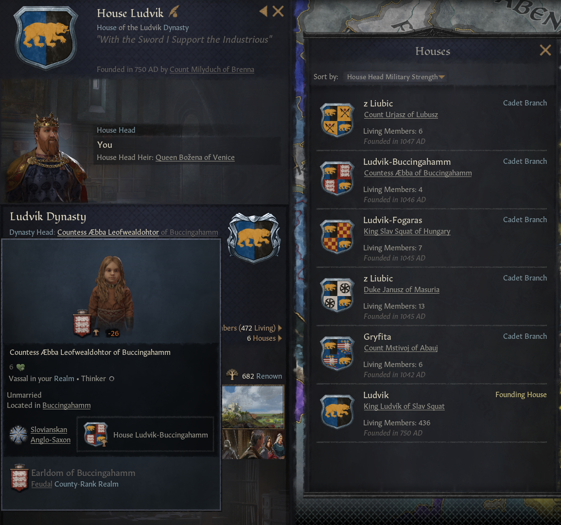 CK III CK3 systems House/Dynasty Head not properly assigning